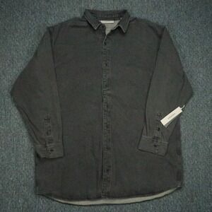 Fear Of God Shirt Men XXL Long Gray Denim FOG Essentials Long Sleeve Shacket 2XL